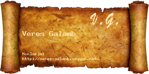 Veres Galamb névjegykártya